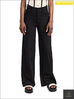 High Rise Wide Leg Coated Denim Jeans 5-Pocket Vintage Style